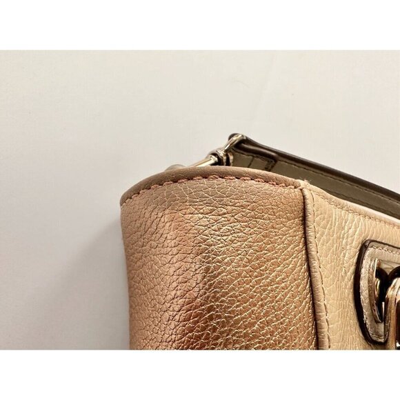 TIGNANELLO Women's Handbag Metallic Pebbled Leather Shoulder Strap Office Career - Picture 10 of 10